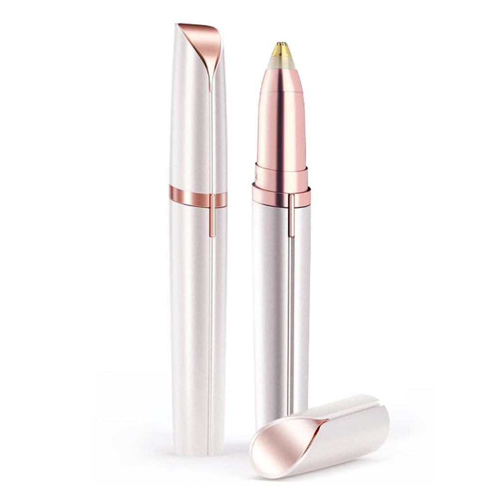 BODYA Women Electric Eyebrow Trimmer Eye brow Epilator Painless Brows Facial Hair Remover Flawless Brow Shaper Portable Hair Removal & Eyebrow Shaver for Female Face and Body