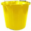 10 x Yellow Plastic Strong Builders bucket 3 Gallon 14 Litre Water Mixing Storage Bucket Car Wash Bucket With Functional Spout Metal Handle and Measuring Guide For Food Storage Garden Cleaning Kitchen view 2