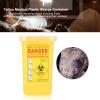Jadeshay Sharps Bin, Tattoo Needle Container Mini Sharp Needle Tattoo Container Plastic Sharp Container Needle Disposal,1 Litre Medical Waste Bin Box (Yellow) view 2