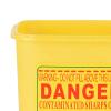 Jadeshay Sharps Bin, Tattoo Needle Container Mini Sharp Needle Tattoo Container Plastic Sharp Container Needle Disposal,1 Litre Medical Waste Bin Box (Yellow) view 4