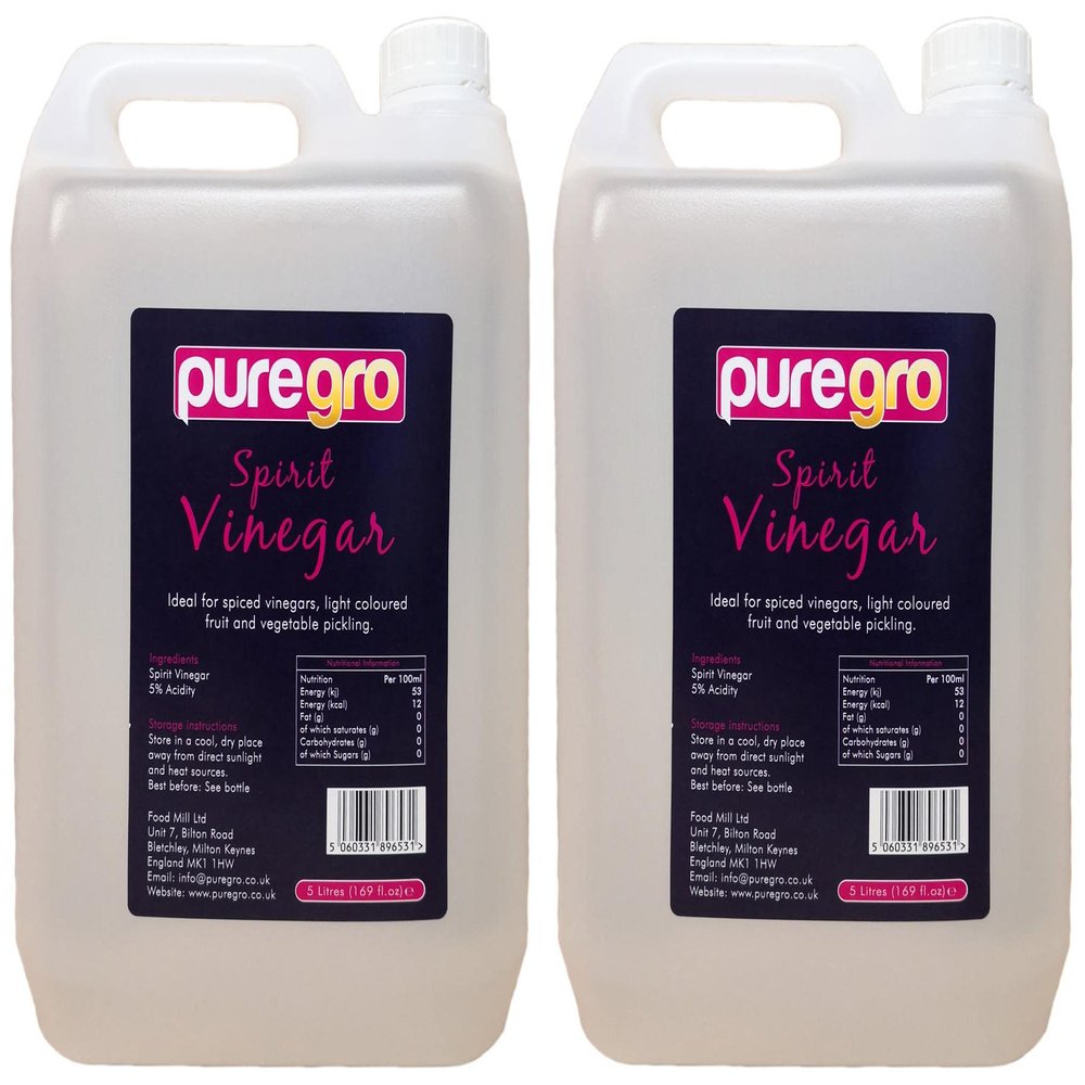 Puregro White Spirit Vinegar 5 Litres (Pack of 2)