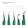 Eyelash Extension Tweezers - Razor Edge Professional Stainless Steel Angled Curved Pointy Precision tweezer Set for Single lash, 3D-6D Volume Lashes, Hair Removal (5 Pcs) with case view 4