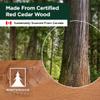 Northwood Sauna - Sauna Bucket and Ladle Set - Handmade from Canadian Red Cedar Wood - Plastic Liner and Rope Handle view 4