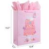 2 Pack 16" Extra Large Gift Bag with Tissue Paper for Girls view 4