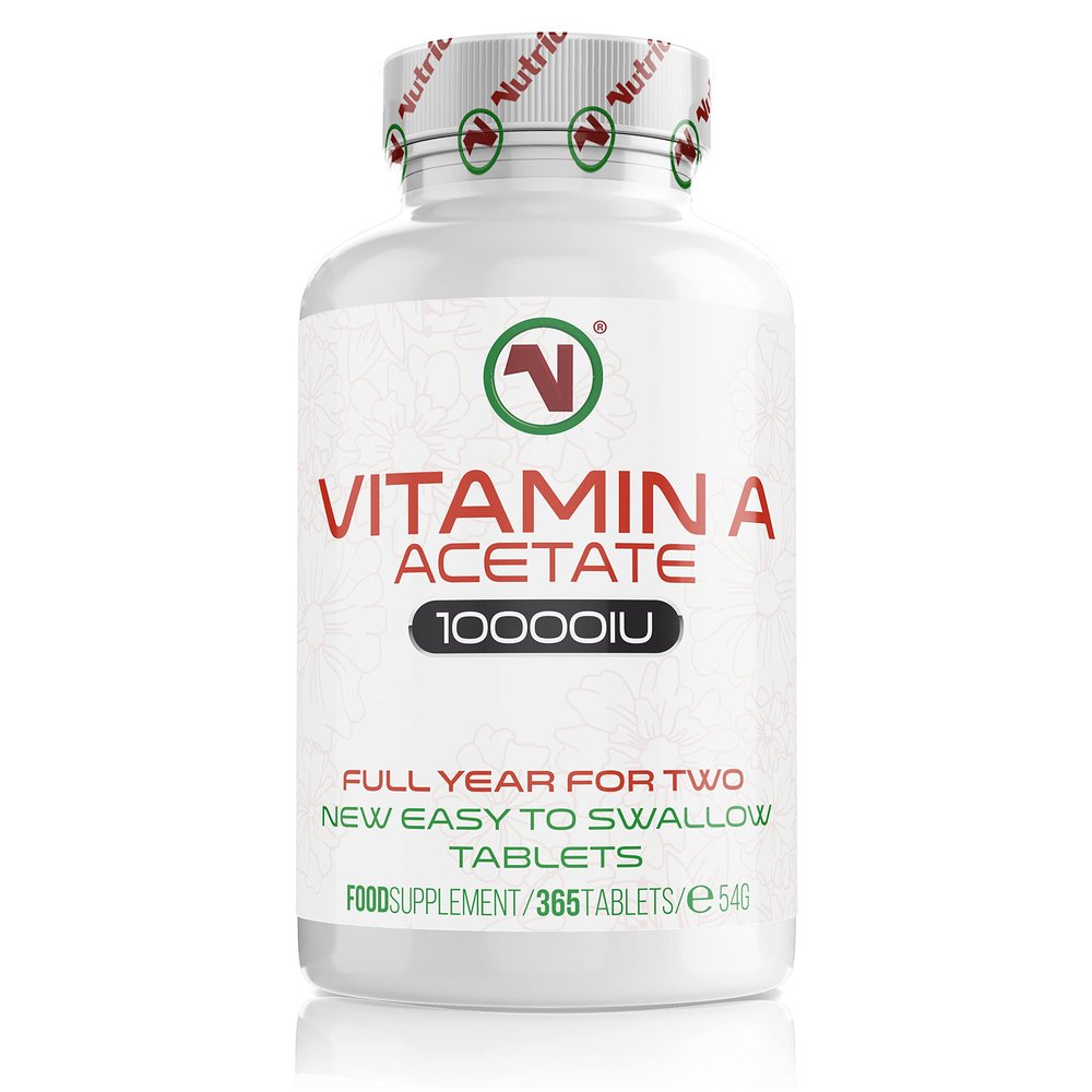 Nutriodol Vitamin A 10,000IU | 365 Easy to Swallow Tablets | High Strength | for Normal Skin, Eyes & Immune System | Clean Formula by Nutriodol.