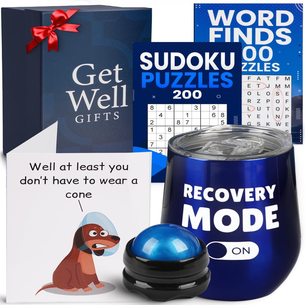 Amabeen Gifts Get Well Soon Gift Basket for Men and Women - Curated Get Well Gifts After Surgery and During Recovery - Hospital Care Package