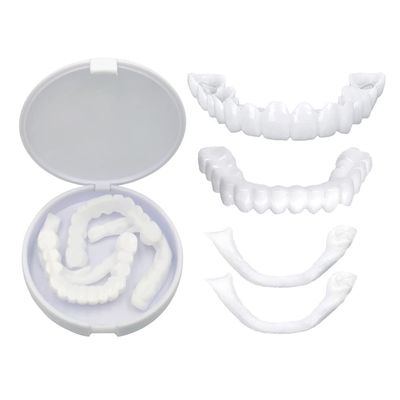 1 Pair of Dentures Smile Teeth Customizable Temporary Perfect Denture Mould Braces for Instant and Confident Smiles