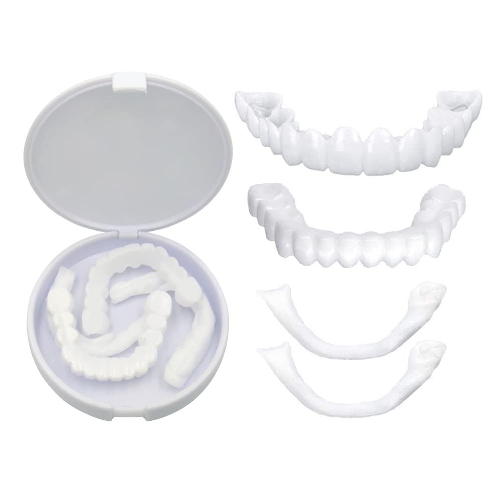 1 Pair of Dentures Smile Teeth Customizable Temporary Perfect Denture Mould Braces for Instant and Confident Smiles