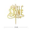 Graduation Well Done Cake Toppers wooden Gold Glitter Caketopper custom Cake Topper Class of 2022 Cake Pick Decorations for 2022 Graduation Theme School Boys Girls Graduate Party Supplies view 3
