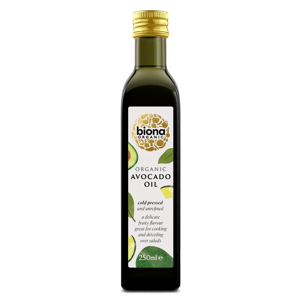 Biona Organic Avocado Oil, 250ml - Pressed From Organically Grown Avocados - Cold-Pressed and Unrefined - Delicate Fruity Flavour - For Everyday Cooking and Salads