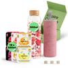 waterdrop Glass Starter Set 600ml Borosilicate Glass Bottle + 18 Sugar-Free Microdrink Hydration Cubes in 6 Flavours, Vitamin C & B Infused, BPA Free Water Bottle, Gift Set view 1