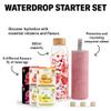 waterdrop Glass Starter Set 600ml Borosilicate Glass Bottle + 18 Sugar-Free Microdrink Hydration Cubes in 6 Flavours, Vitamin C & B Infused, BPA Free Water Bottle, Gift Set view 3