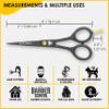 STONLI 5" Beard and Moustache Scissors with Comb & Pouch - Small Hairdressing Scissors - Nose, Ear & Eyebrows Hair Scissor (Black) view 2