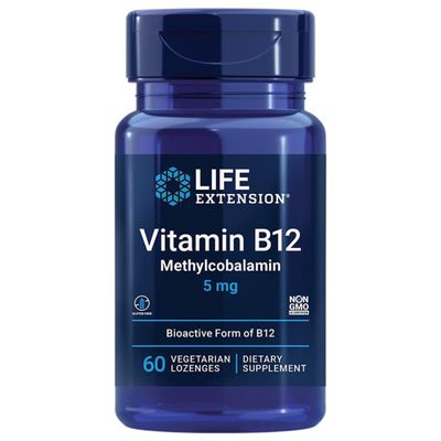Life Extension, Methylcobalamin (Vitamin B12), Depot, Every 10 Days 1 Tablet, 5000mcg, 60 Vegan Lozenges, Gluten Free, Vegetarian, Soy Free, Non GMO