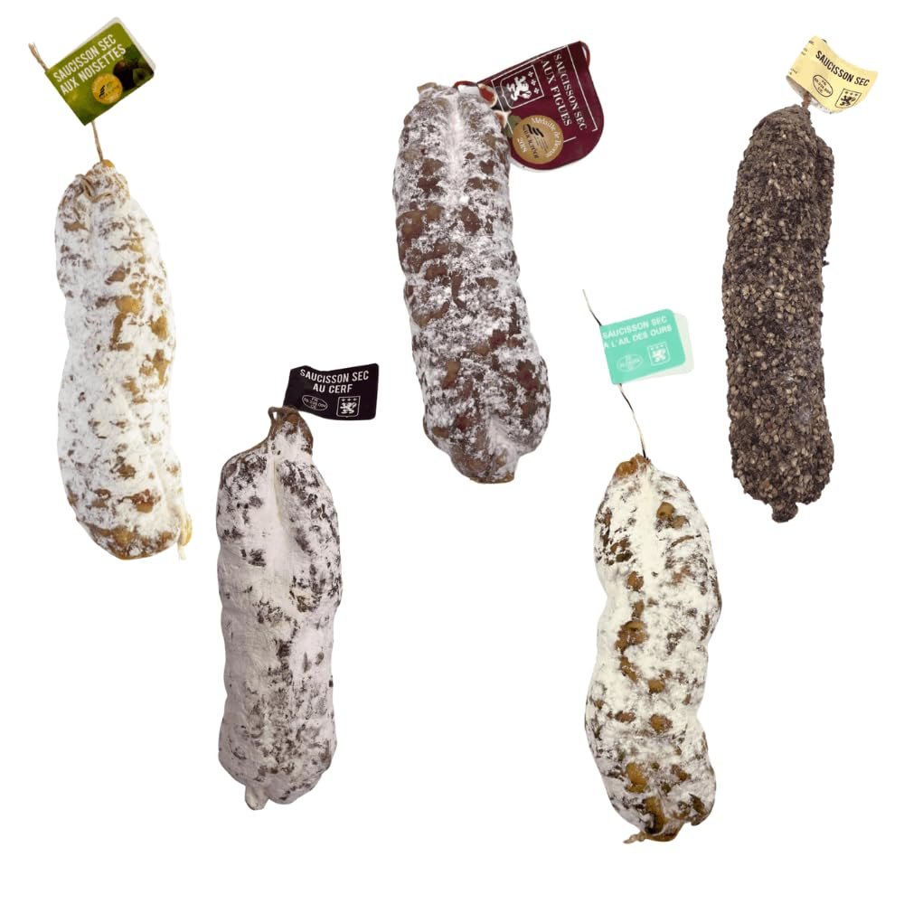 Gourmet Saucisson Selection x 5 (Black Pepper, Fig, Hazelnut, Venison, Wild Garlic)