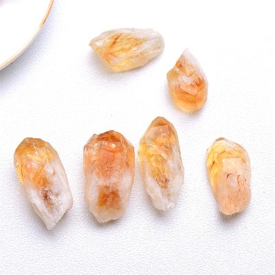 Kigauru Natural crystal rough 20/50g Natural Brazil Citrine Ore crystal Repair Rock Mineral Specimen Collection Home decoration and DIY gifts fish tank stone (Color : Random delivery, Size : 100g)