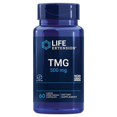 Life Extension, TMG, 500mg, 60 Liquid Vegan Capsules, Lab Tested, Gluten Free, SOYA Free, Vegetarian