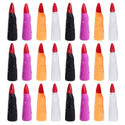 FOMIYES 40pcs Colorful Fake Halloween Nail Covers Witch Finger Nails Diy False for Cosplay Party Finger Decor Props