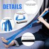 Hirritale 42 Inch Long Leg Lifter,Leg Lifter After Hip Replacement All Over with Aluminum Rod,Kit for Seniors Total Hip Replacement Prime Large Rigid Foot Loop &Sturdy Multiple Handles(Blue) view 2