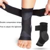 Adjustable Ankle Support Compression Ankle Brace Strap Foot Sleeves Socks with Ligament Damage, Heel Support Ankle Protector for Achilles Tendonitis, Weak Sprained, Plantar Fasciitis(XL-Black) view 2
