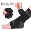 Adjustable Ankle Support Compression Ankle Brace Strap Foot Sleeves Socks with Ligament Damage, Heel Support Ankle Protector for Achilles Tendonitis, Weak Sprained, Plantar Fasciitis(XL-Black) view 4