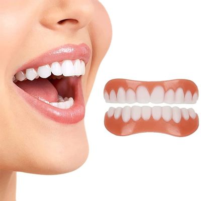 1 pair of dentures, cosmetic teeth, comfortable upper and lower dentures, tooth protection, regain a confident smile, veneer dentures for men and wom