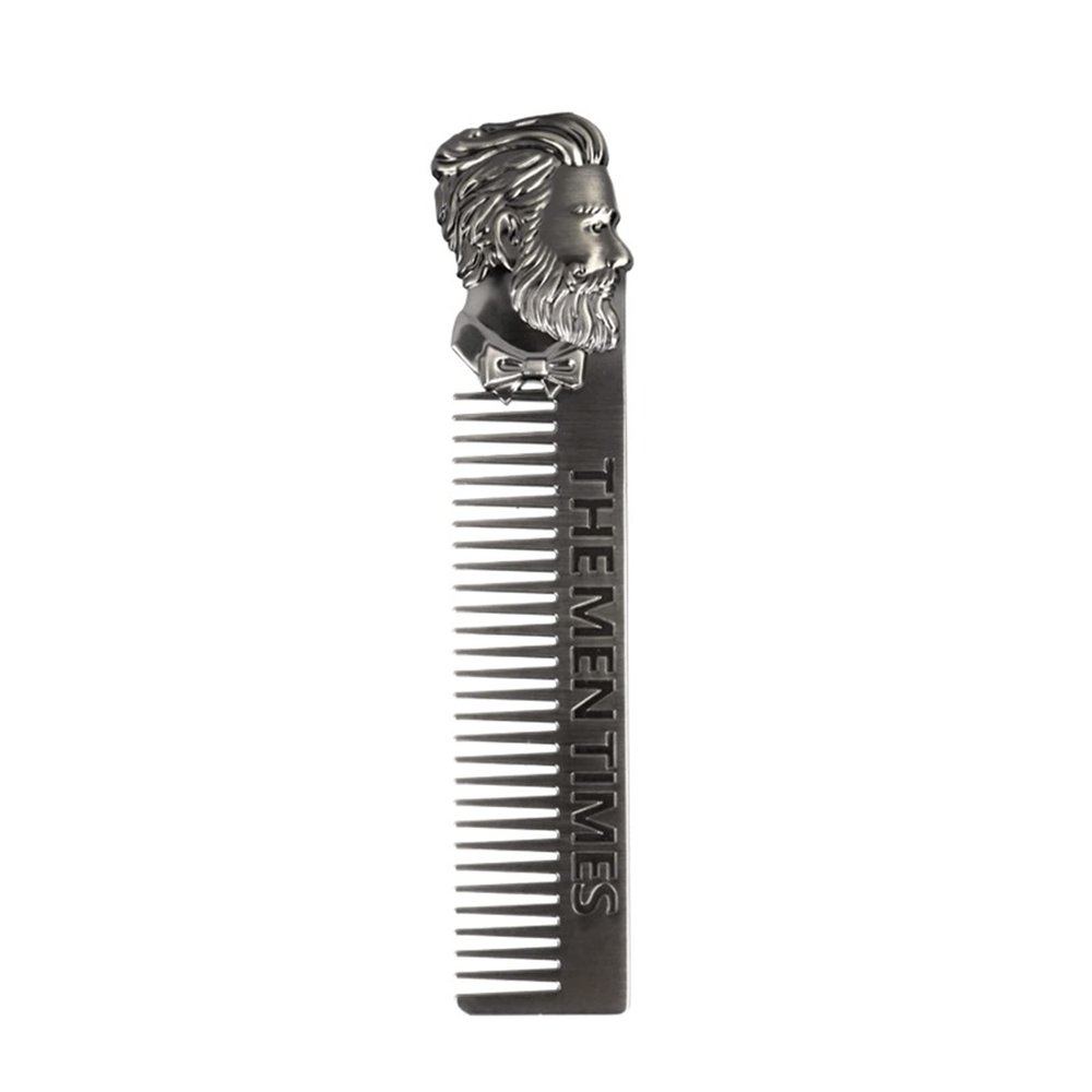 Comb Evenly Spaced Teeth Fine Workmanship Mustache Care Wide Beard Shaping Template Barber Styling Hair Comb compatible with Men E 1 Pcs