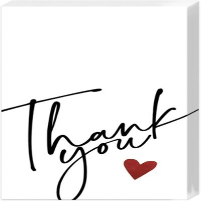 IHR Ideal Home Range - Pocket Tissues Thank You with Hearts red 1 Packet of 10 Individual 4-Ply Pocket Tissues 21 cm x 21 cm / 8 inch x 8 inch