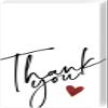 IHR Ideal Home Range - Pocket Tissues Thank You with Hearts red 1 Packet of 10 Individual 4-Ply Pocket Tissues 21 cm x 21 cm / 8 inch x 8 inch view 1