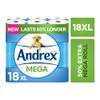 Andrex Classic Clean Mega Toilet 2-Ply Roll, White - 18 XL Rolls Same Quality Roll, Lasts Even Longer, = 27 Standard view 2