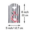 100 Count 5" x 8" Small Plastic Merchandise Bags, Shopping Bags, Retail Bags, Gift Bags with Die Cut Handles - Flamingo 2 (More Patterns Available) view 2
