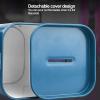 Blade Disposal Box, Case for Disposal of Blades blade dispenser Iron Detachable Lid Storage Box for Large Capacity Waste Blades for Barber Shop(Blue) view 4