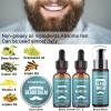 Beard Grooming Kit for Men W/Straight Razor,2 PACK Beard Oil,Wash,Balm,Brush,Comb,Scissors Mens Birthday Christmas Gifts for Men Him Boyfriend Husband Shaving Kit view 4