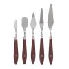5 Pcs Wax Spatulas Multifunction Cake Icing Spatula Mixing Scraper Steel Body Waxing Sticks for Body Hair Eyebrow Hair Removal or Cake Decaration view 1
