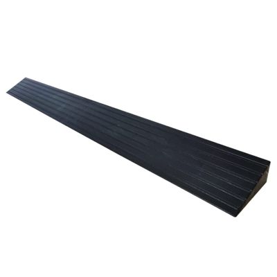 GUNEL 2-7cm Rise Threshold Ramp, Portable PVC Wheelchair Ramp, Capacity 2000lbs, Curb Ramp for Indoor or Outdoor, Bathroom, Doorways, Supermarkets Entrance (Color : Black, Size : 100x10x2.5cm)