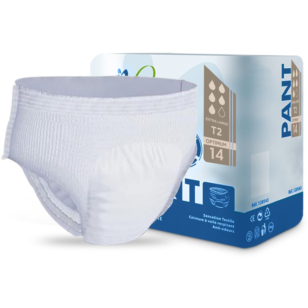 14 x Optimum Adult Nappies, Maximum Absorbency and Overnight Protection, Nappies for Men and Women, Size Extra Large, 1 Pack of 14