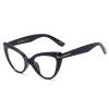 WALLBIG Fashion and Personality Anti-Blue-Ray Reading Glasses for Women with Sexy Cat Shape Frame Blue Bloking with T Letter Decorate view 2