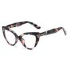 WALLBIG Fashion and Personality Anti-Blue-Ray Reading Glasses for Women with Sexy Cat Shape Frame Blue Bloking with T Letter Decorate view 4