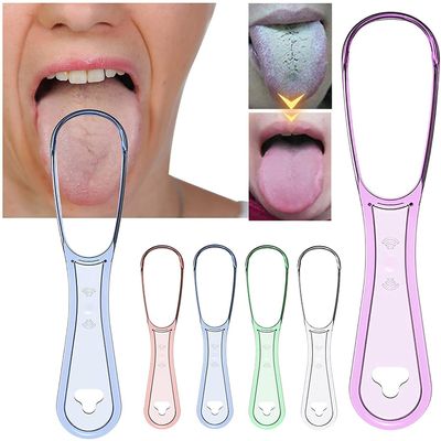 1/5Pcs Tongue Scrapers, Tongue Cleaner Oral Care Tongue Scraper, Reusable Anti-halitosis Care Cleaner for Adults and Children Beauty Tools (Color : 5Color)