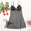 Women One Piece Lingerie Lace Sexy Fun Nightdress with Thong Black S view 4