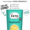 Keto Chef Free-From Konjac Tagliatelle - Vegan & Sugar Free, Shirataki, Made of Konjac Flour Having Zero Carbohydrate & Oat Fiber, Low Carb Instant Tagliatelle Pasta, Ready to Eat | Pack of 12(270g) view 3