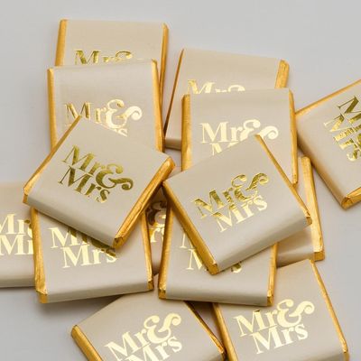 Italian Options Gold Mr & Mrs Wedding Chocolate Neapolitans (25 Chocolates)