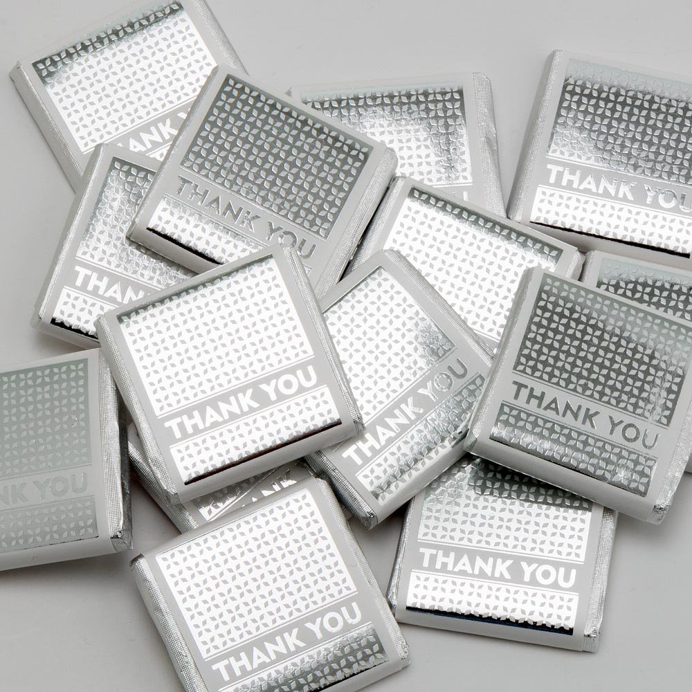 Italian Options Silver Thank You Chocolate Neapolitans (50 Chocolates)