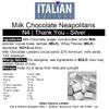 Italian Options Silver Thank You Chocolate Neapolitans (50 Chocolates) view 2