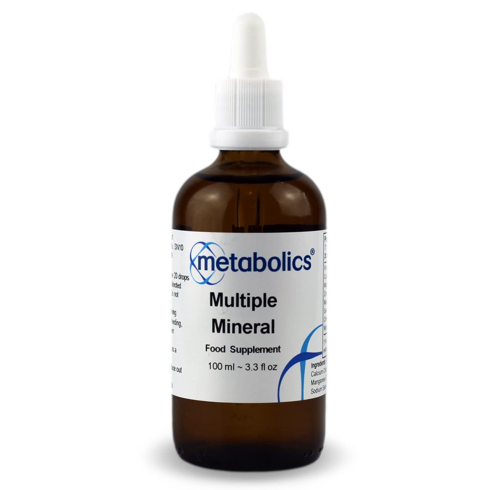 Multiple Mineral Liquid Complex 100ml | Trace Mineral Drops  Contains Potassium, Calcium, Magnesium, Zinc, Manganese, Selenium, Chromium, Molybdenum | Additive Free (100ml)
