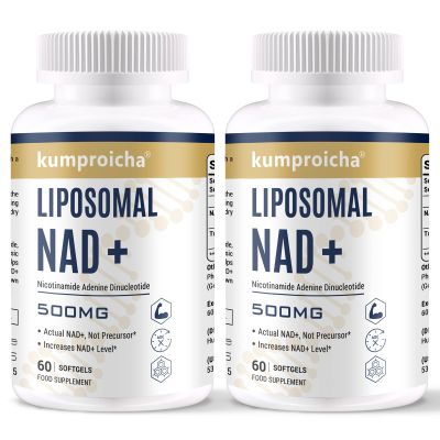 Liposomal NAD+ 500mg with TMG 250mg Softgels, Actual NAD+ Supplement for Cellular Repair & Energy Metabolism (60 Count (Pack of 2))