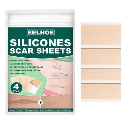 Silicone Scar Sheets, Reusable Scar Removal Strips Scar Removal Patch, Scar Silicone Tape Strips, Fast and Effective Professional Scar Removal Sheets for C-Section, Surgery, Burn, Keloid, Acne