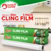 SOL 3pk Cling Film for Food |Catering Dispenser and Cutter | Storing Refill Rolls Kitchen Preparation Reusable Clingfilm with Cutter, 3 Rolls (40m x 30cm) (311045) view 3