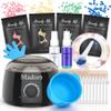 Madors Waxing Kit for Women Heating Ring Wax Warmer Wax Kit for Hair Removal Intelligent Temperature Control Wax Machine with Hard Wax Beads (Black) view 1