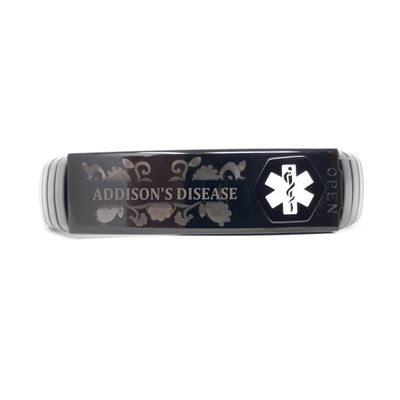 Addison's Bracelet, Medical ID Bracelet, Addison's Disease, Engraved Free, Unisex Emergency ID. (19cm)